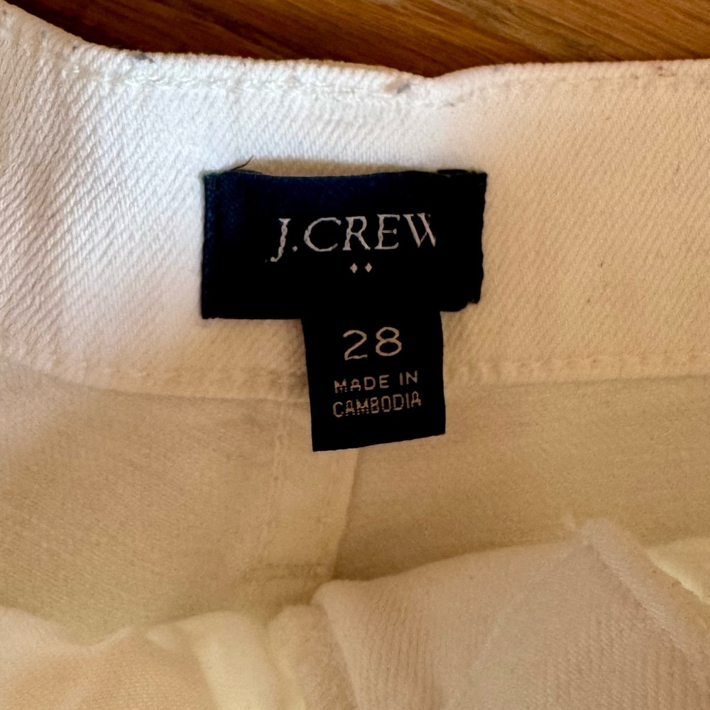 J crew white denim cutoff shorts - Picture 4 of 5